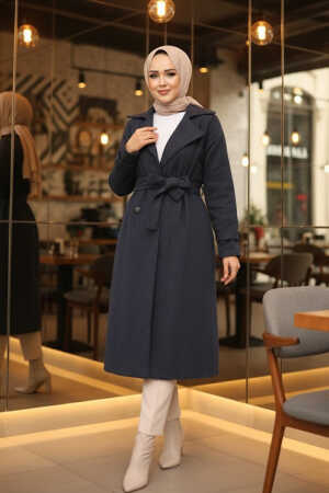 Modest Navy Blue Coat 61210L - 1