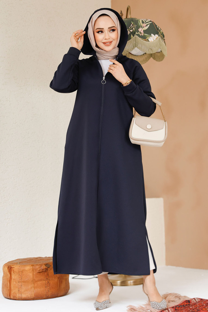 Modest Navy Blue Coat 72231L - 1