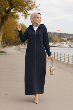 Modest Navy Blue Coat 72231L - 2