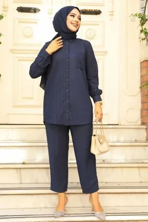 Modest Navy Blue Dual Suit 12191L 