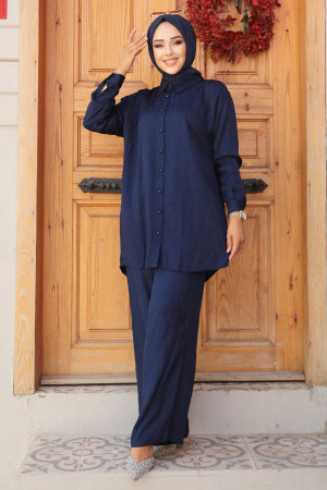Modest Navy Blue Dual Suit 12501L - 1