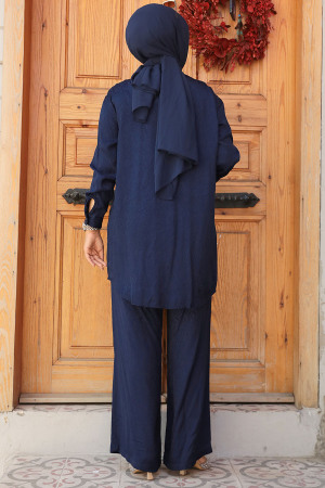 Modest Navy Blue Dual Suit 12501L - 3