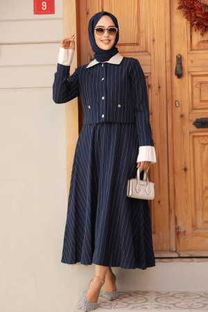 Modest Navy Blue Dual Suit 14220L - 3