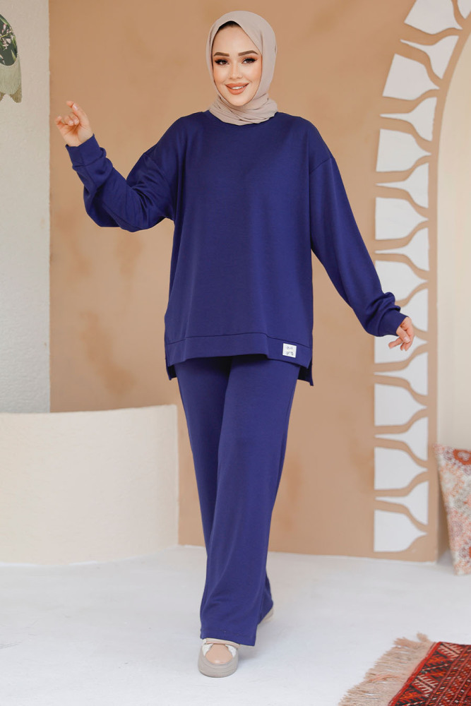 Modest Navy Blue Dual Suit 30187L - 2