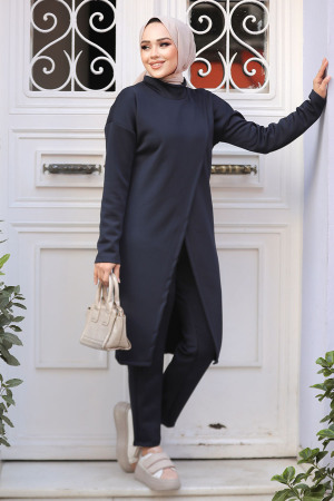 Modest Navy Blue Dual Suit 80012L - 3