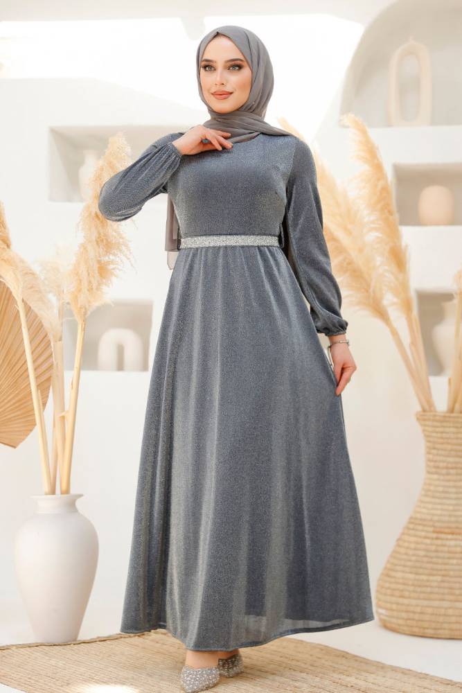 Modest Navy Blue Elegant Evening Gowns 42541L - 2