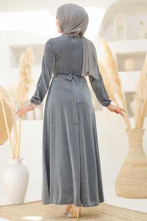 Modest Navy Blue Elegant Evening Gowns 42541L - 4