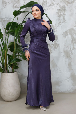 Modest Navy Blue Evening Long Dress 50481L - 1