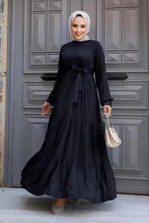 Modest Navy Blue Long Dress 22042L 