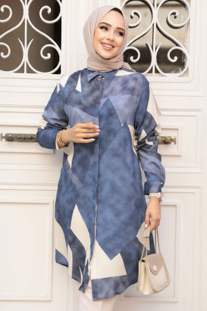 Modest Navy Blue Top 11710L - 2