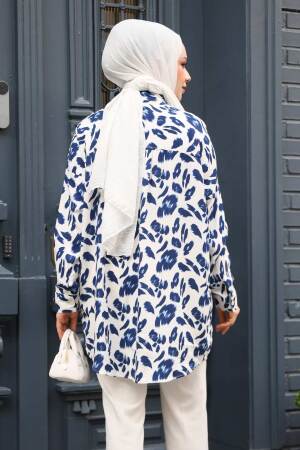 Modest Navy Blue Top 20416L - 4