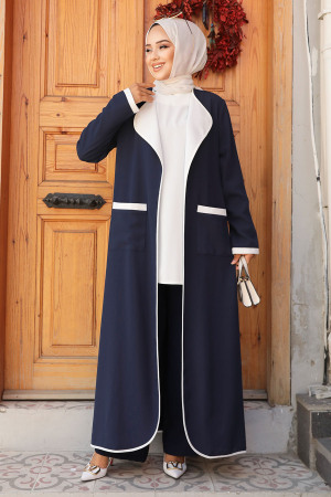 Modest Navy Blue Triple Suit 40215L - 1