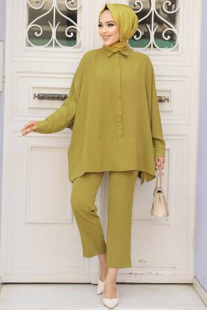 Modest Oil Green Dual Suit 67751YY - 3