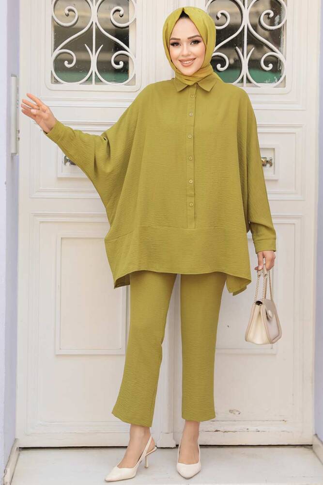 Modest Oil Green Dual Suit 67751YY - 4