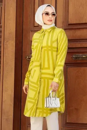 Modest Oil Green Top 11666YY 