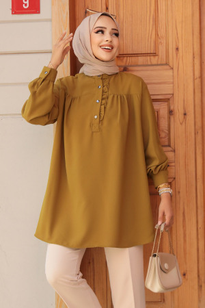 Modest Oil Green Top 19026YY - 2