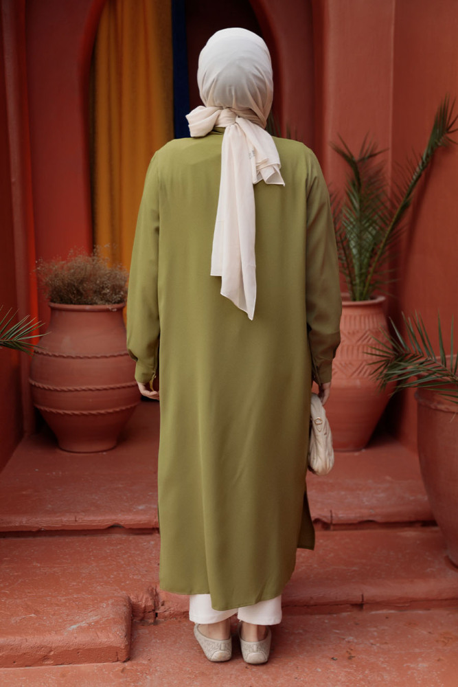 Modest Oil Green Top 6821YY - 3