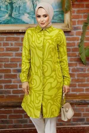 Modest Oil Green Tunic 11711YY 