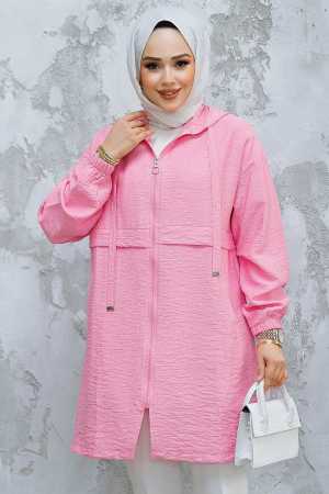 Modest Pink Coat 44721P - 1