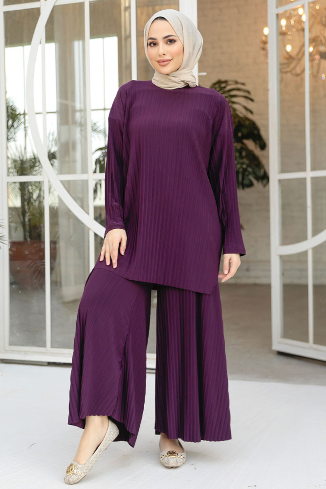 Modest Plum Color Dual Suit 12107MU - 1