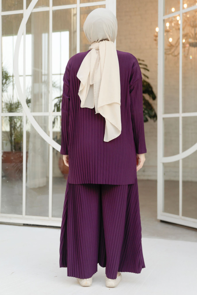 Modest Plum Color Dual Suit 12107MU - 3
