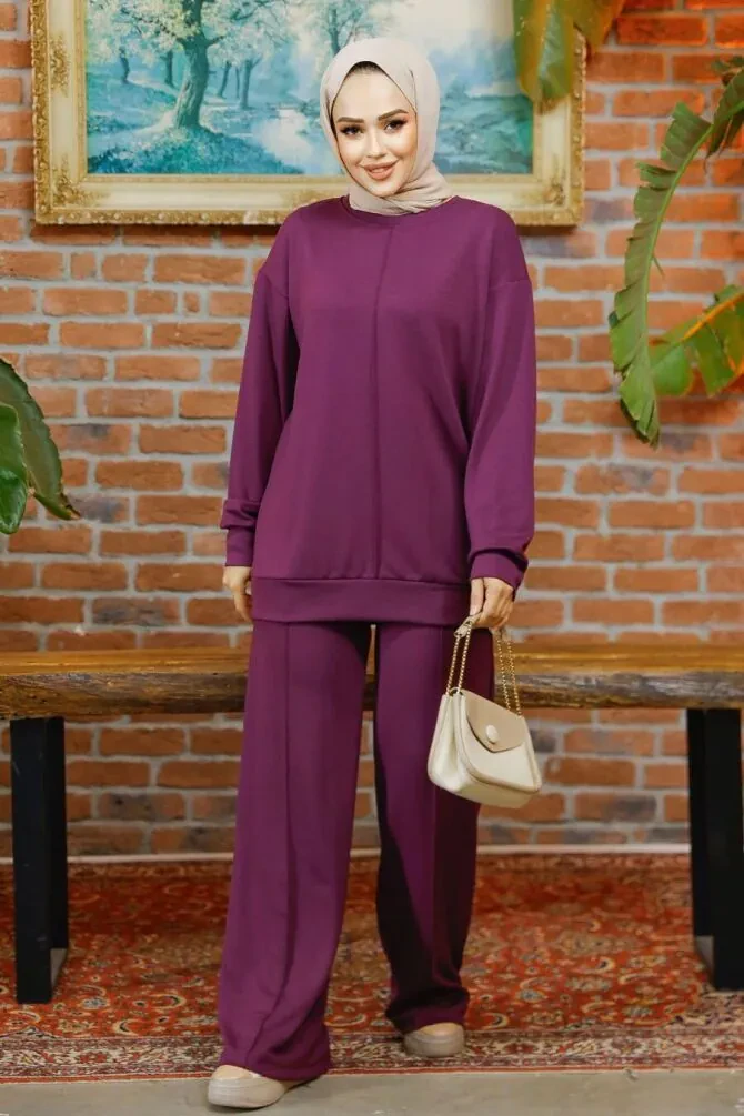 Modest Plum Color Dual Suit 30172MU - 1
