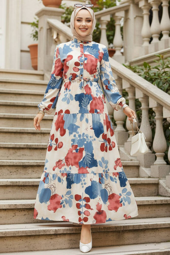 Modest Plum Color Maxi Dress 10214MU - NEVA STYLE