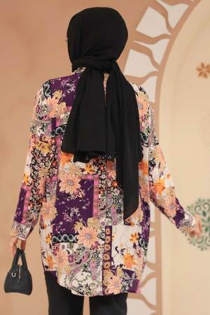 Modest Plum Color Top 20414MU - 3