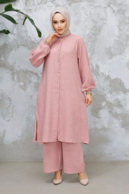 Modest Powder Pink Plus Size Dual Suit 25492PD - 2