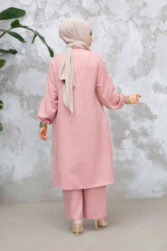 Modest Powder Pink Plus Size Dual Suit 25492PD - 3