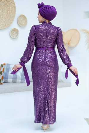 Modest Purple Prom Dress 4667MOR - 4