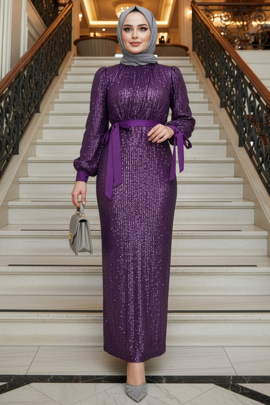 strapless open back dress Mauve Ruffle Prom Dresses Cape Sleeve Formal Dress 222125  Viniodress