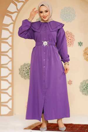 Modest Purple Summer Dress 20229MOR - 1