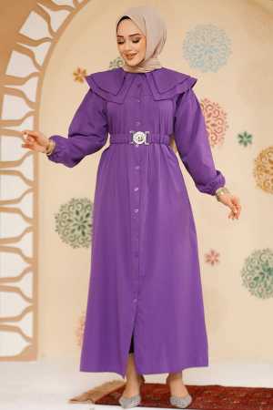 Modest Purple Summer Dress 20229MOR - 2