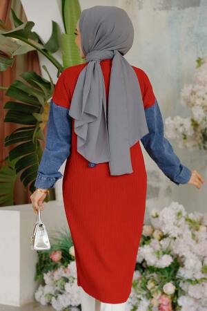 Modest Red Knitwear Cardigan 87771K - 3