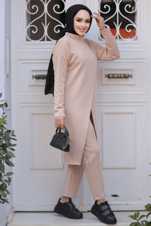 Modest Salmon Pink Dual Suit 80012SMN - 2