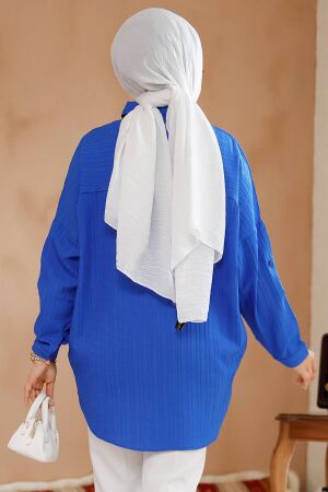 Modest Sax Blue Shirt Tunic 70781SX - 3