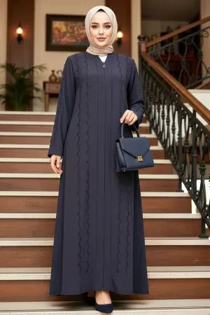 Modest Smoke Color Abaya For Women 29113FU 