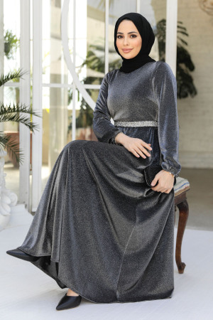 Modest Smoke Color Elegant Evening Gowns 42541FU - 1
