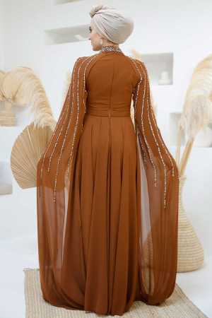 Modest Sunuff Colored Bridesmaid Dress 47381TB - 4