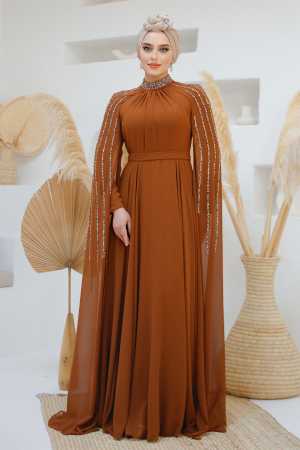 Modest Sunuff Colored Bridesmaid Dress 47381TB - 2