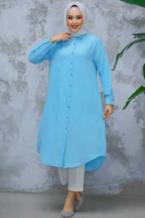 Modest Turquoise Top 10784TR - 2