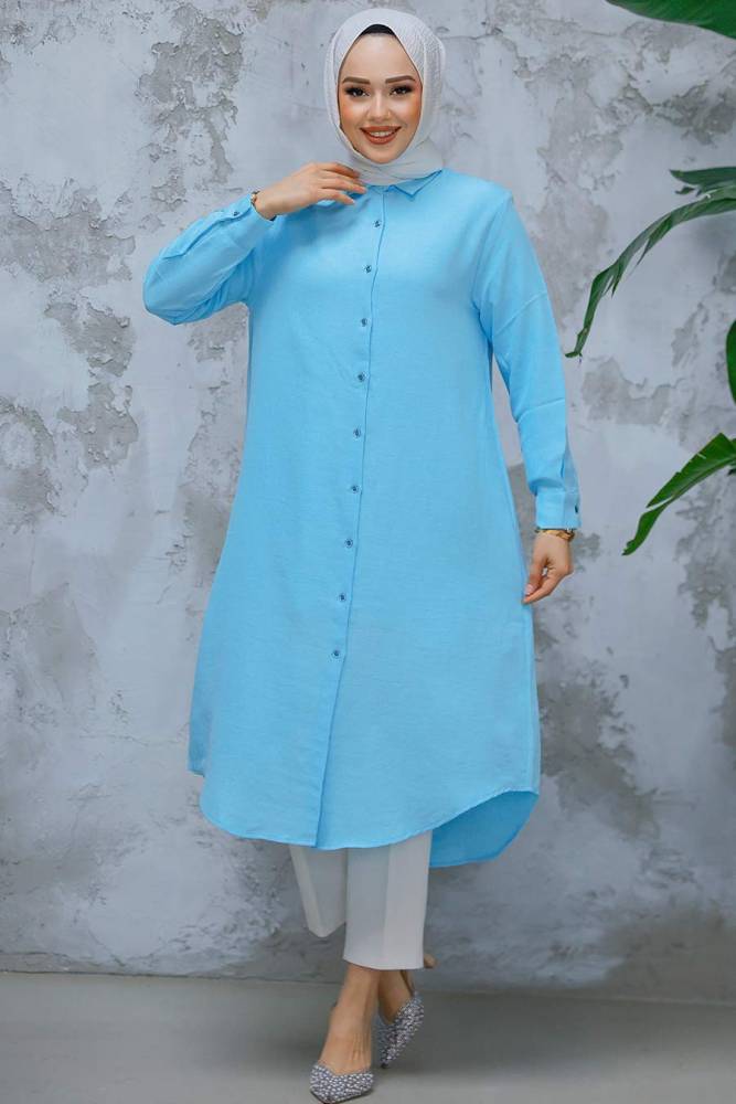 Modest Turquoise Top 10784TR - 2