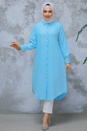 Modest Turquoise Top 10784TR - 1