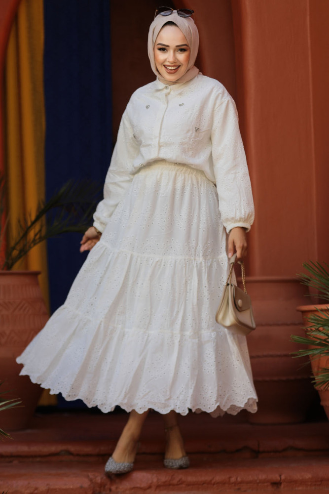 Modest White Dual Suit 14271B - 3