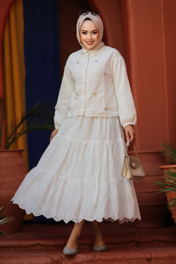 Modest White Dual Suit 14271B - 2