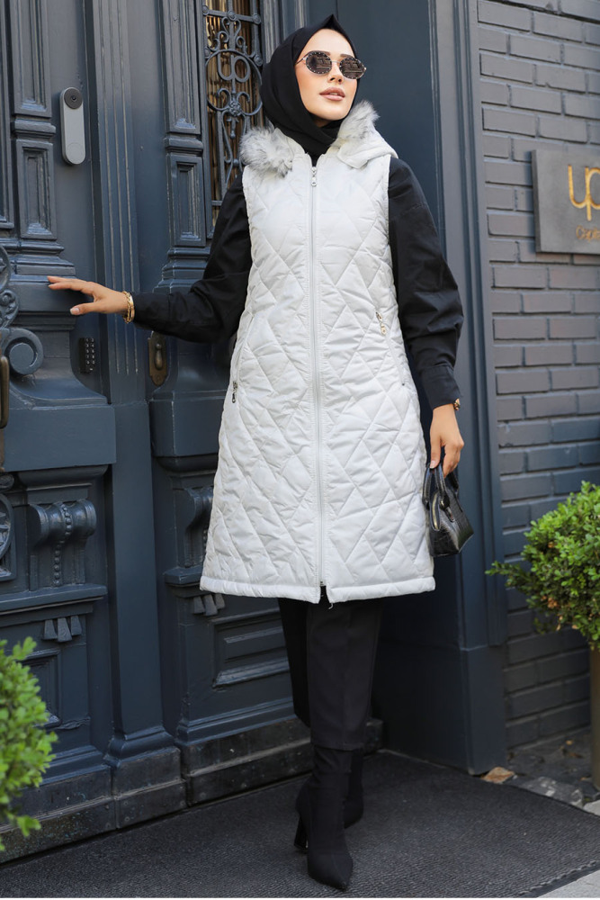 Modest White İnflatable Vest 80151B - 2