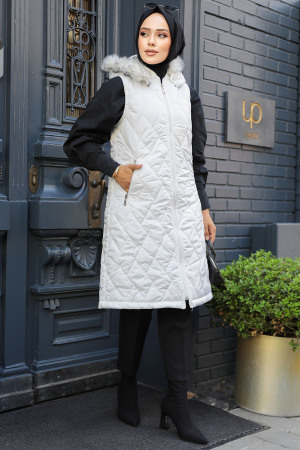 Modest White İnflatable Vest 80151B - 4