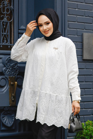 Modest White Top 14241B - 1