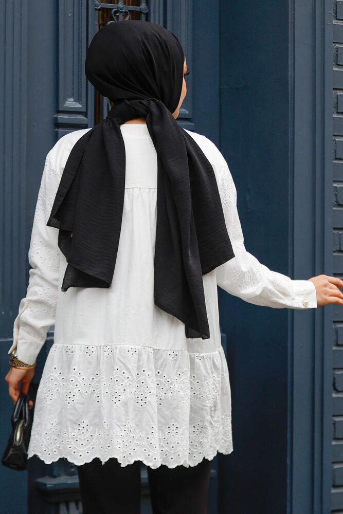 Modest White Top 14241B - 3